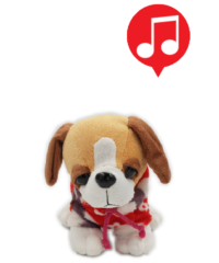 CH1319 - Cachorrinho c/ roupinha e som (12 cm) ESGOTADO